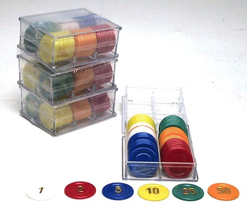 HOT Sports + Toys roulette chips set 240 pcs plastic 25mm casino