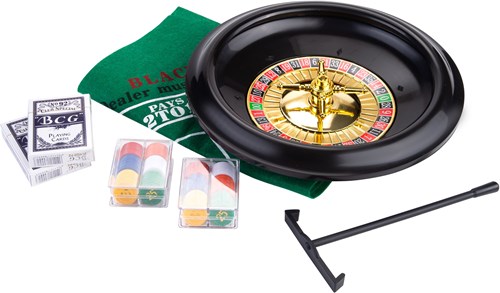 Roulette Black Jack set casino game 30 cm complete with play mat