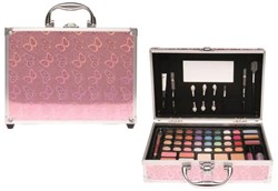 Casuelle make-up case pink with butterfly finish - kids makeup set