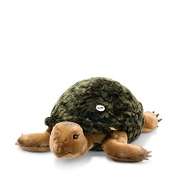 Steiff plush turtle Slo - cuddly toy, green, 70 cm - soft plush animal
