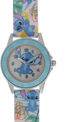Accutime kids watch Stitch learn to tell time blue analog watch