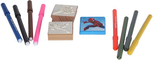 Spiderman stamp set creative toy 11-piece blue-2