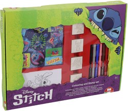 Stitch stamp box maxi 22-piece blue craft set