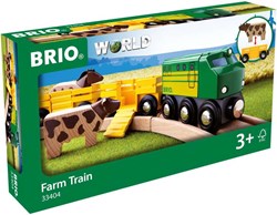 Brio wooden train with farm animals - toy train set 33404