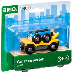 Brio car transporter toy train with ramp - wooden railway