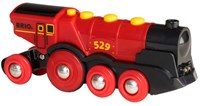 Brio red battery powered locomotive - toy train - 33592-2