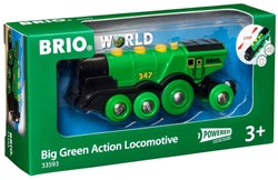 Brio big green battery-powered locomotive - toy train - 33593