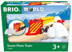 Brio World wooden train with snowplow - 33606