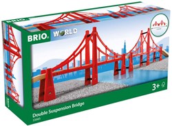 Brio wooden suspension bridge - Double bridge for train set - 33683