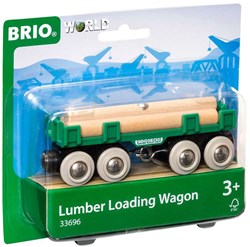 Brio Lumber Transport Wagon - Toy Train Accessory - 33696