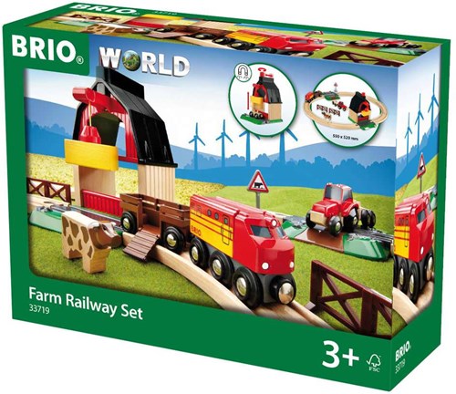 Brio Farm Railway wooden train set - 33719 - sustainable toy