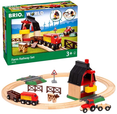 Brio Farm Railway wooden train set - 33719 - sustainable toy-3