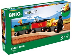Brio Safari train with safari animals - colorful wooden toy for kids