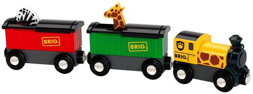 Brio Safari train with safari animals - colorful wooden toy for kids-2