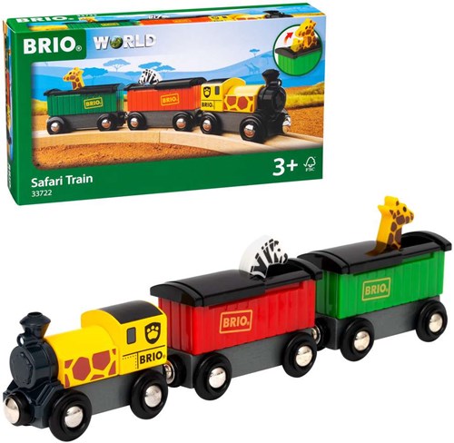 Brio Safari train with safari animals - colorful wooden toy for kids-3