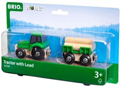 Brio Tractor with trailer - wooden toy tractor for kids
