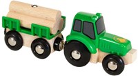 Brio Tractor with trailer - wooden toy tractor for kids-2