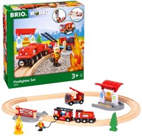Brio fire brigade toy train set - Firefighter themed playset for kids-2