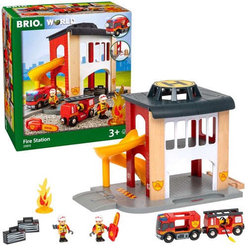 Brio fire station toy - large central fire station 33833-2