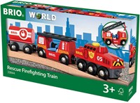 Brio fire engine toy train - Firefighting train 33844