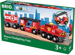 Brio fire engine toy train - Firefighting train 33844