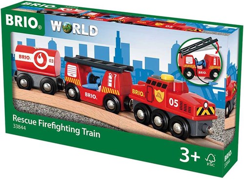 Brio fire engine toy train - Firefighting train 33844