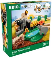 Brio Safari toy train set - wooden railway with animals