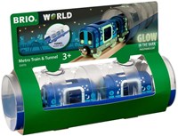 Brio metro toy train with tunnel - Glow in the dark - 33970