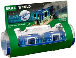 Brio metro toy train with tunnel - Glow in the dark - 33970