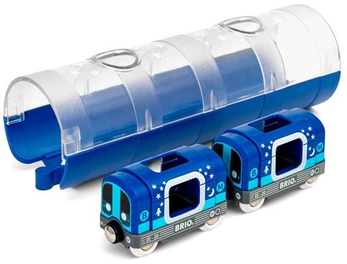 Brio metro toy train with tunnel - Glow in the dark - 33970-3