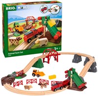 Brio farm toy train set - 30-piece wooden railway set-2