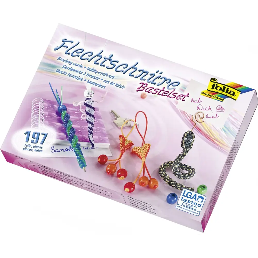 Folia craft set Scoubidou - creative braiding kit for kids