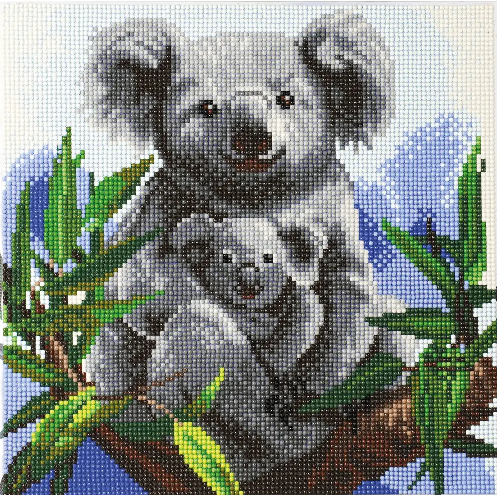 Vedes diamond painting canvas koalas 30x30cm craft kit