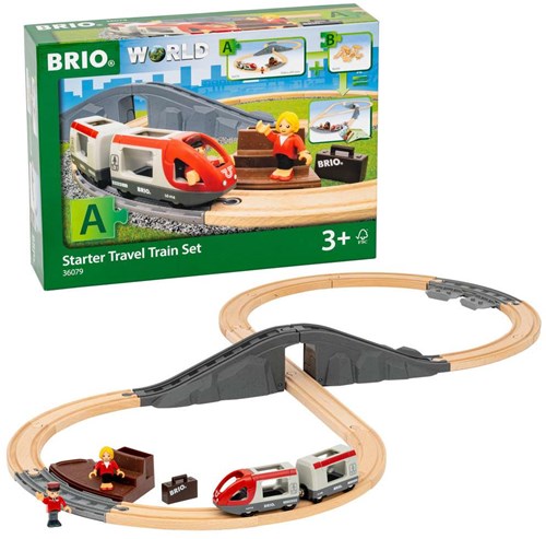 Brio train set starter set - toy train set for kids aged 3+-2