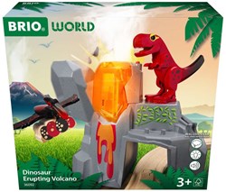 Brio Dinosaur Volcano Playset - Prehistoric Adventure with Lava and Dinosaurs