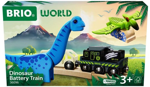 Brio Dinosaur Battery Train - Wooden toy train with dinosaur theme
