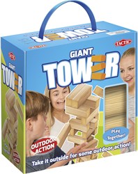 Wooden XL Tower stacking game - family game for kids and adults
