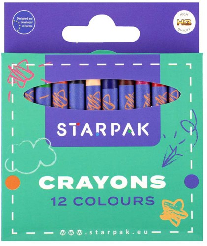 Lobbes wax crayons set - 12 colors for kids and creative drawing