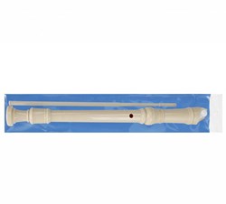 Lobbes plastic recorder natural color with cleaning rod for kids