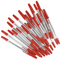 Lobbes ballpoint pen red writing fun set of 50 pieces plastic-2