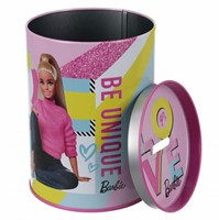 Lobbes Barbie money box - metal Barbie piggy bank for kids pink-2