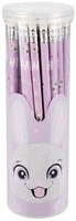Lobbes pencils with eraser rabbit HB - colourful writing fun 48 pieces