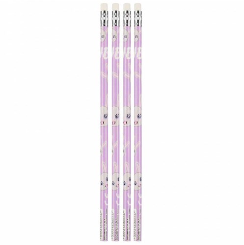 Lobbes pencils with eraser rabbit HB - colourful writing fun 48 pieces-2