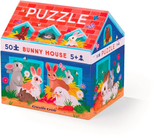 Crocodile Creek 50 Pc House Puzzle/Bunny House