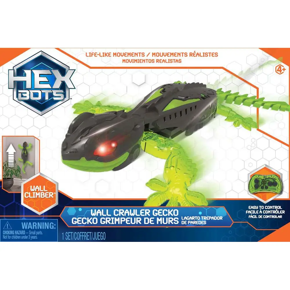 Spin Master robot toy HexBots Wall Crawler Gecko green
