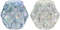 Decoris tealight holder iridescent glass modern mood light