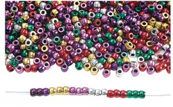 Colorations beads metallic pony beads set - creative craft beads 453 grams