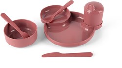 Dantoy kids dinnerware set TINY Dinnertime red 7-piece sustainable toy