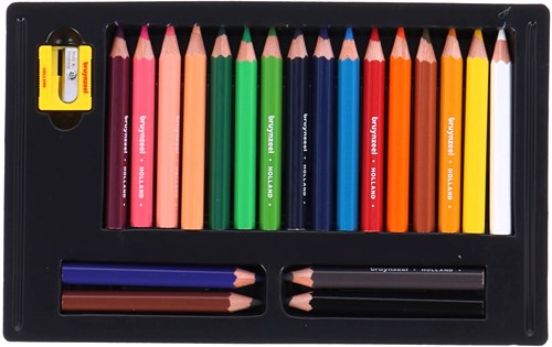 Bruynzeel coloured pencils Thick Short 20 pieces for kids 3plus-2