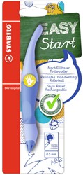 Stabilo ergonomic rollerball pen left-handed refillable light blue